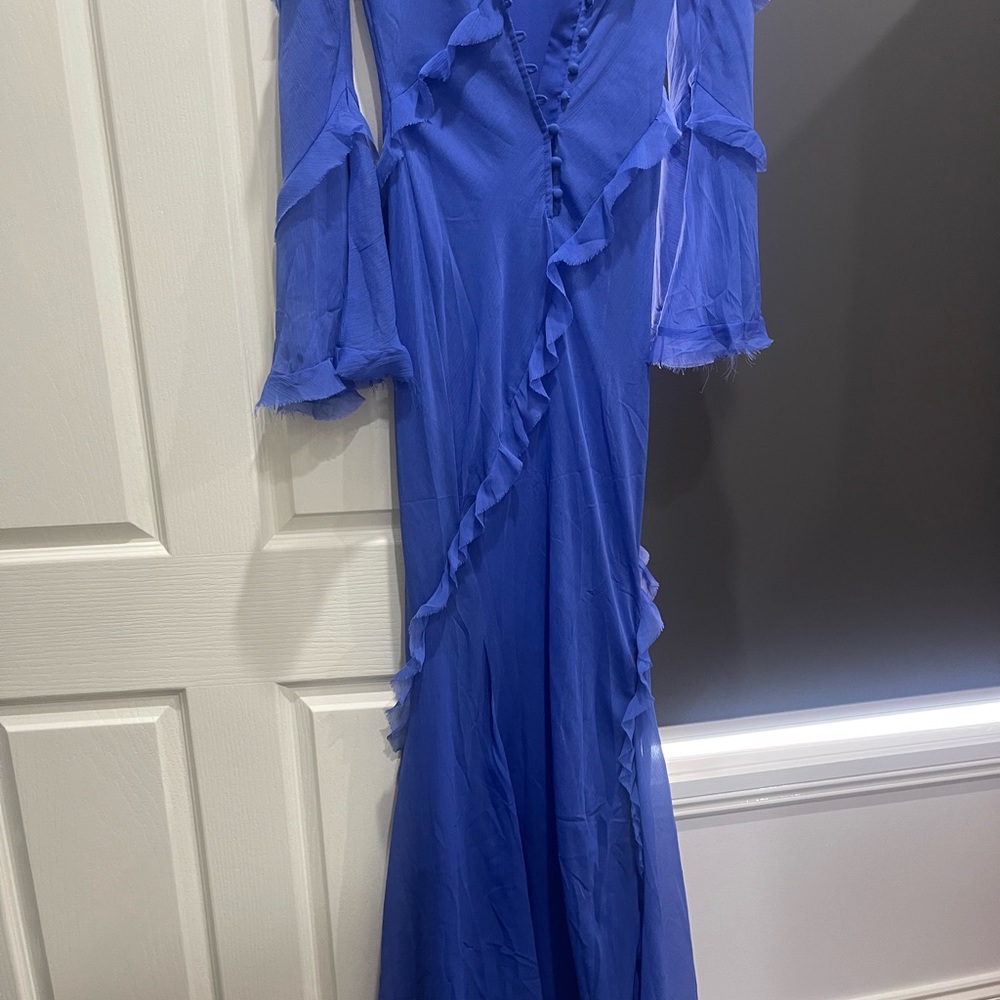 MAXI BLUE ASOS DRESS SIZE 8AU - Picture 4 of 7
